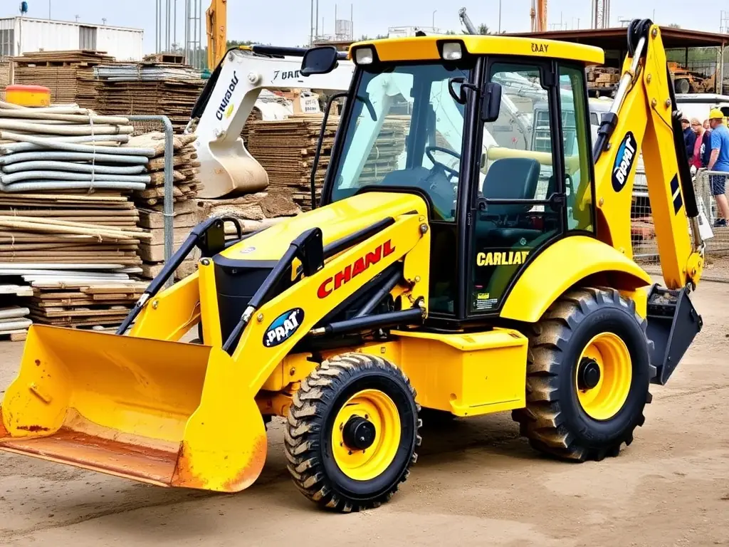 A versatile backhoe loader on a construction site.